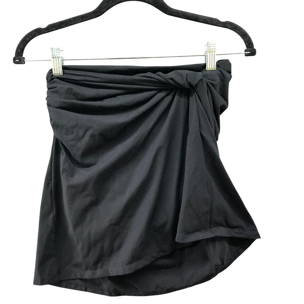 Beaufille Maia Mini Skirt Womens M Black Cotton Jersey Skirt Twist Detail